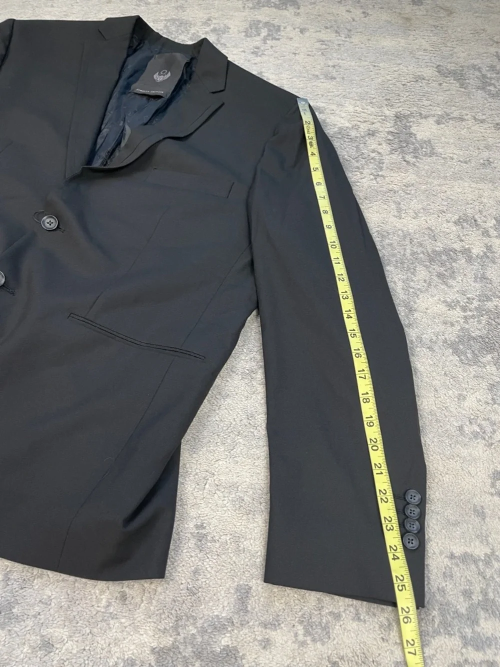 NWT Frankie Morello Cotton Blend Suit Business Wedding Black Sz 52